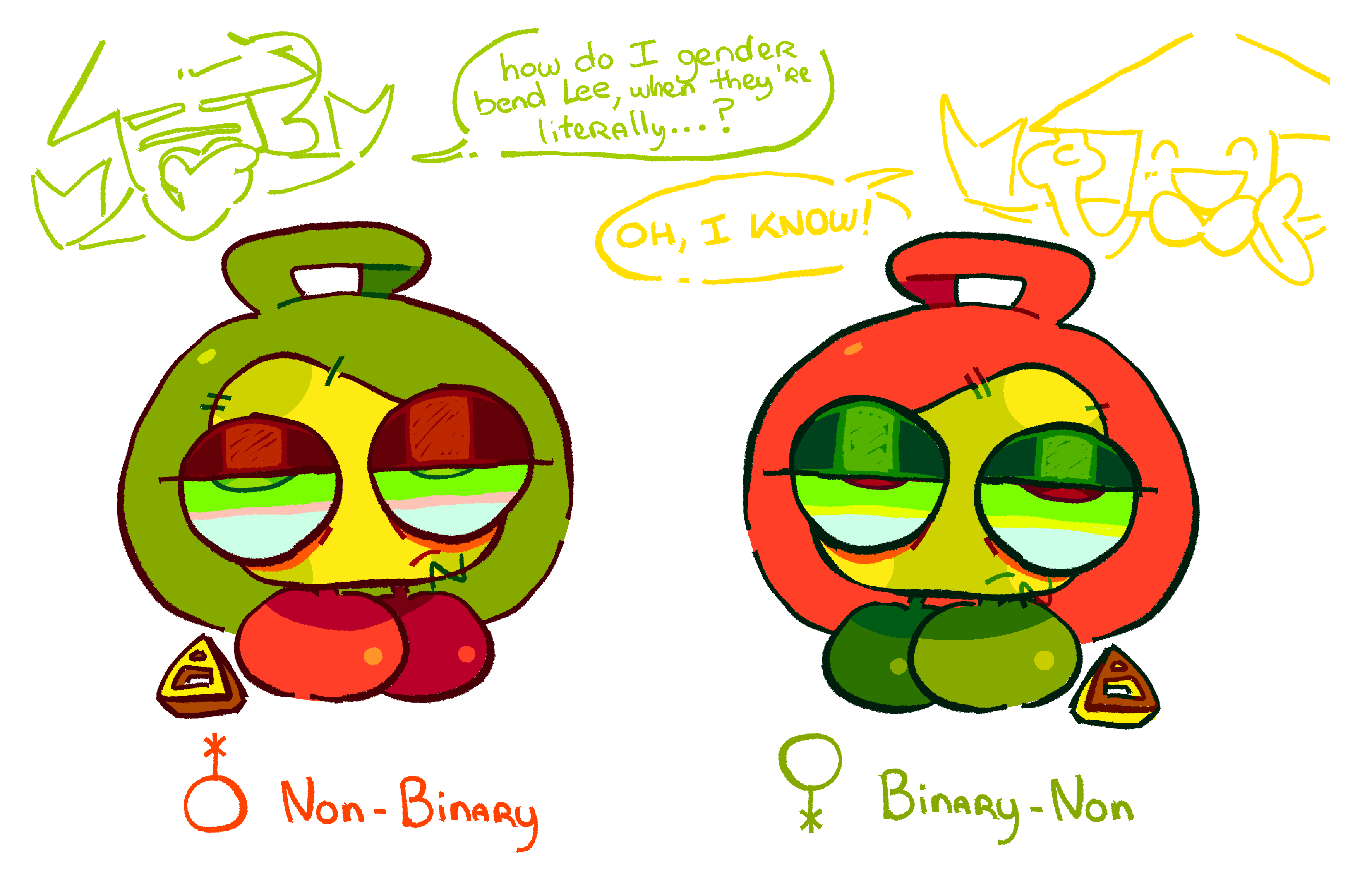 how spe (and callupso) thinks we should 'genderbend' non-binary characters