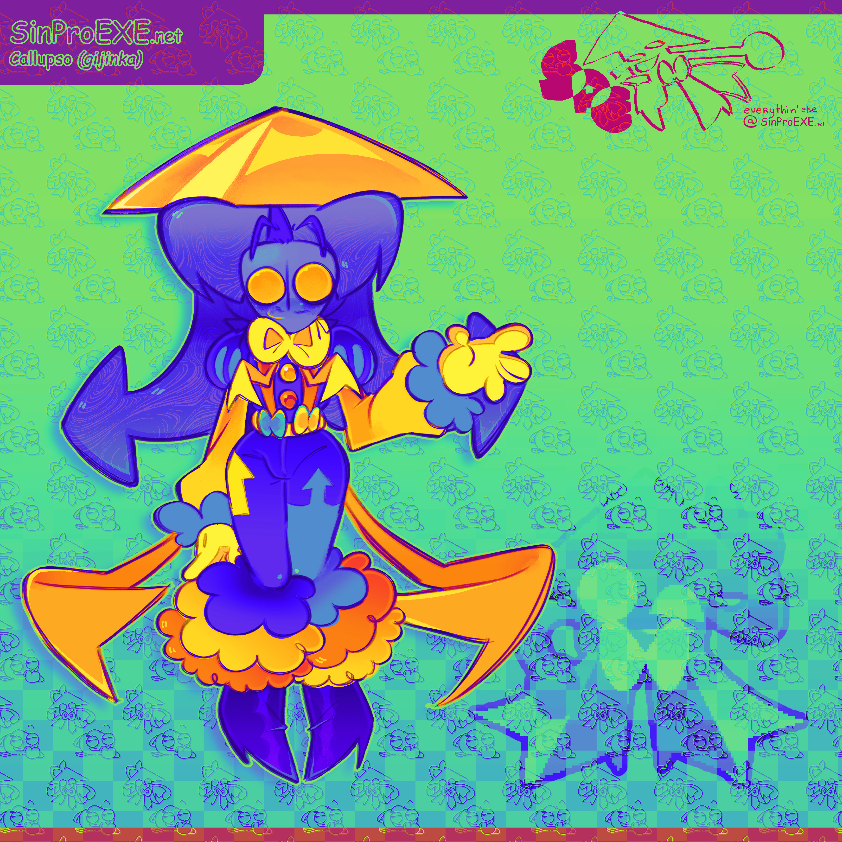 colored reference for Callupso's gijinka